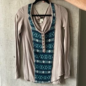 Free people long sleeve shirt